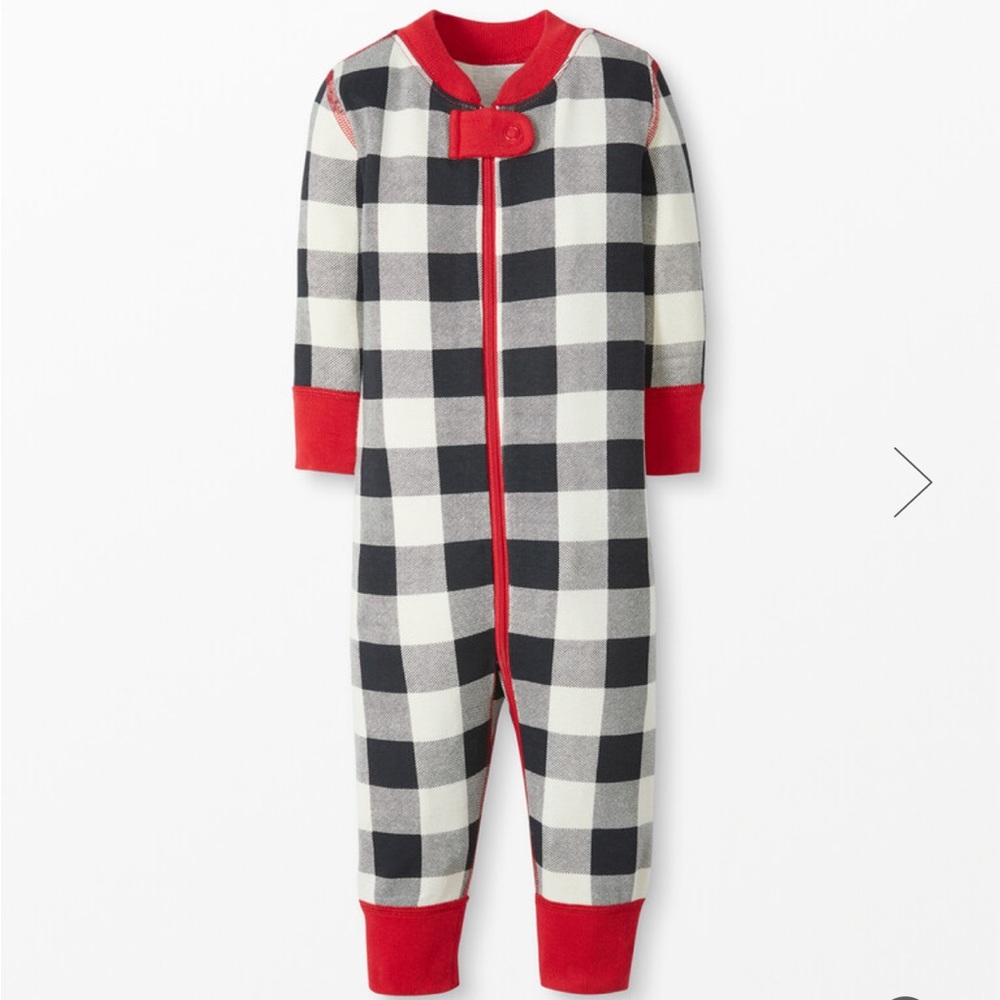 Hanna Andersson Holiday Print Baby Zip Sleeper “Buffalo Plaid” Size 6-12 months